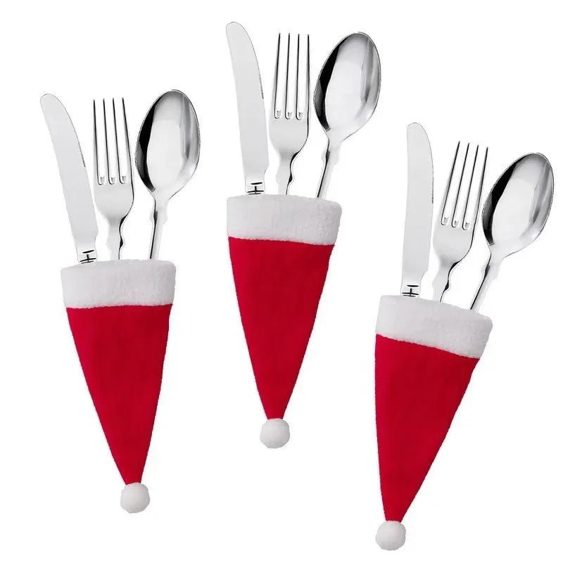 Santa Hat Utensil Holders