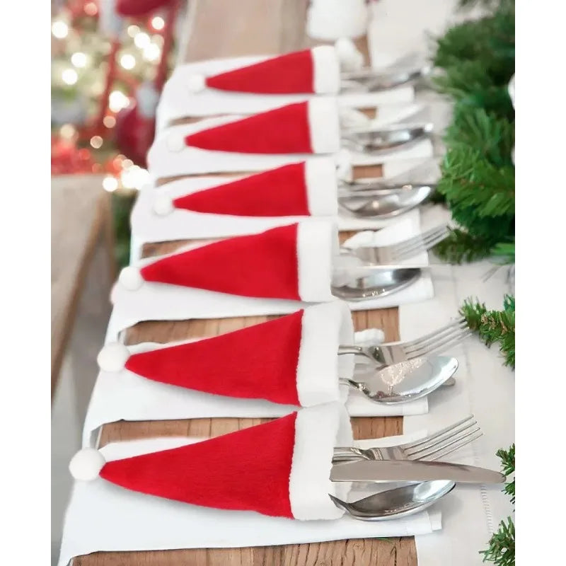 Santa Hat Utensil Holders