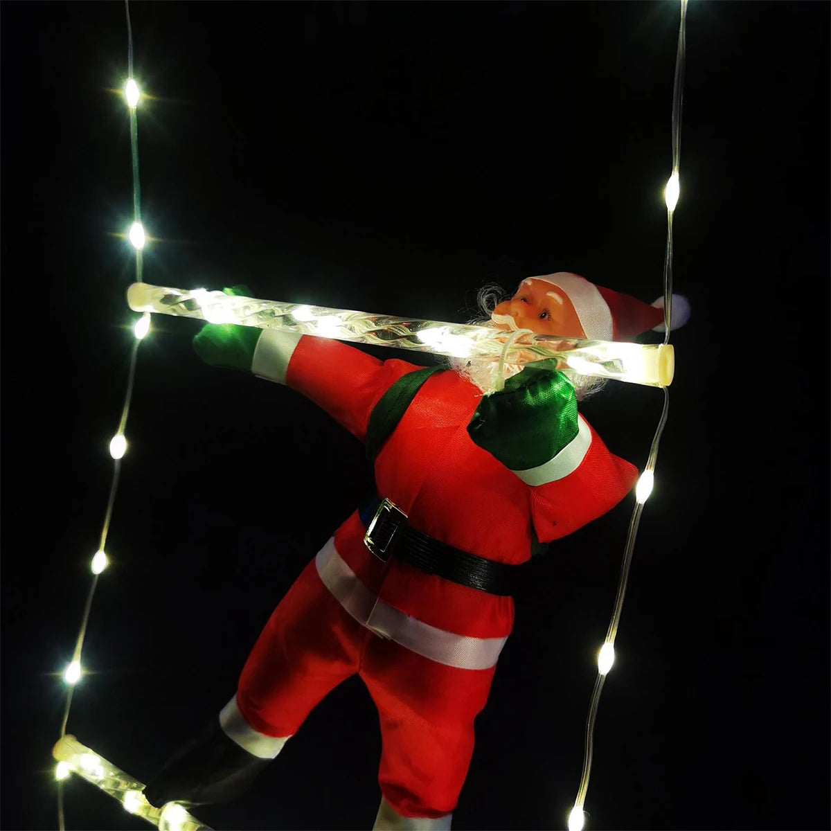 Santa’s Climbing Christmas Light Ladder