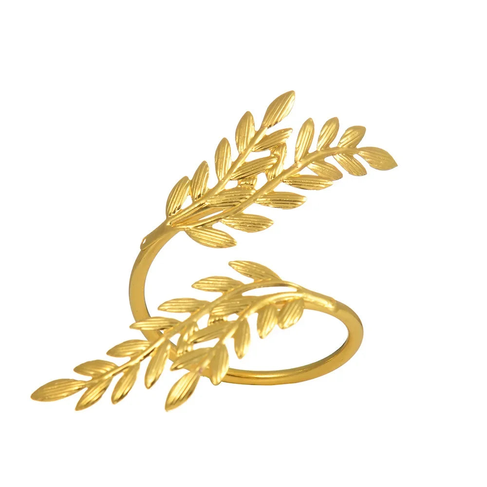 Golden Bloom Napkin Rings 6pcs