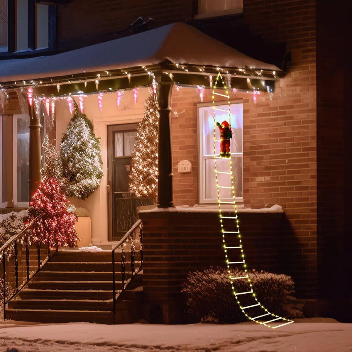 Santa’s Climbing Christmas Light Ladder