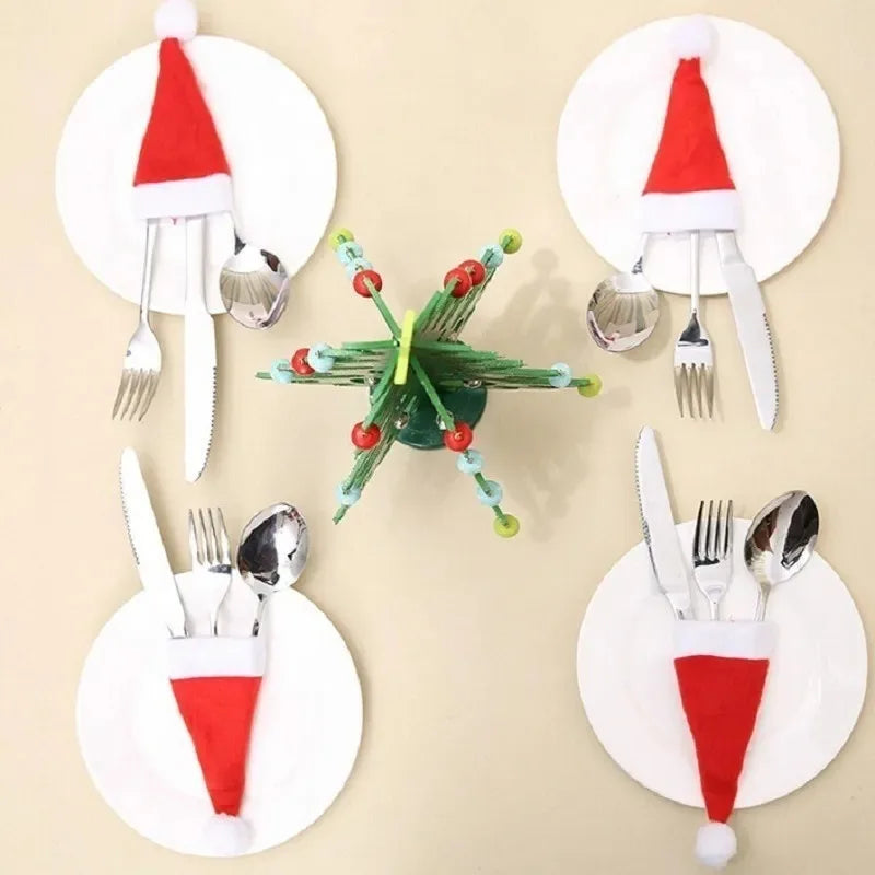 Santa Hat Utensil Holders