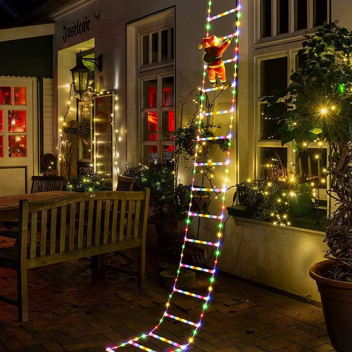 Santa’s Climbing Christmas Light Ladder